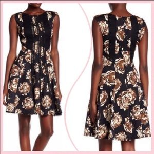 Taylor floral Dress, black dress, NWT, size 12, sleeveless dress, semi f…